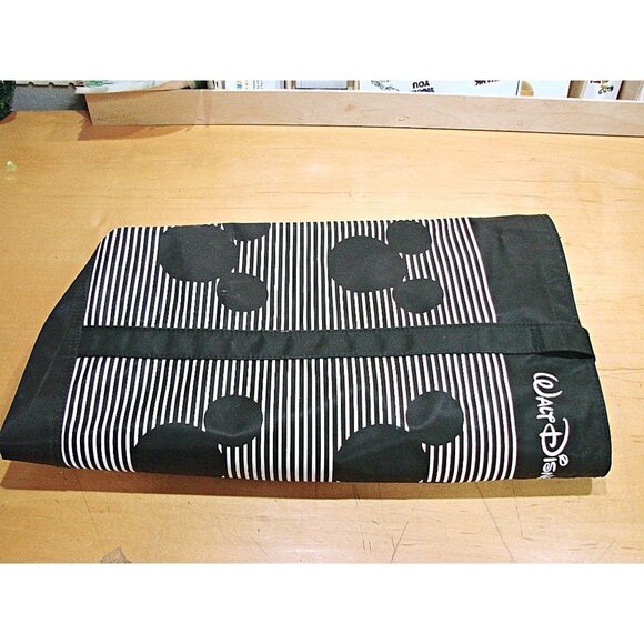 Walt Disney World Mickey Mouse All Over Logo Black White Tote Book Bag 19x16x4" - Picture 13 of 13